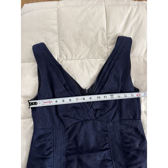 Nanette Lepore Dress 12 Dark Blue Navy Sheath Cocktail Evening Ruched Evening - Picture 6 of 7
